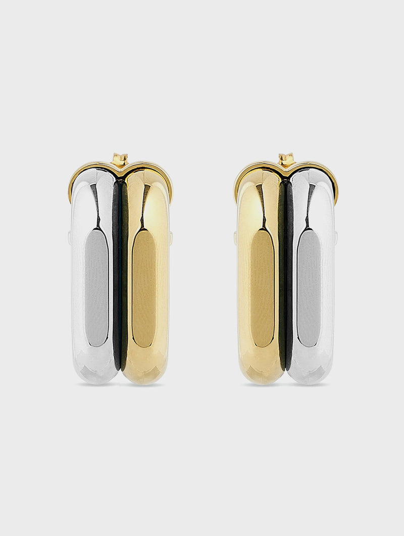XL Link Earrings in Gold and Silver