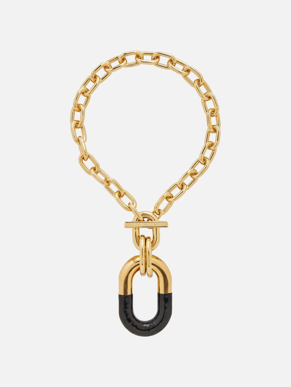 XL Link Necklace in Black and Gold