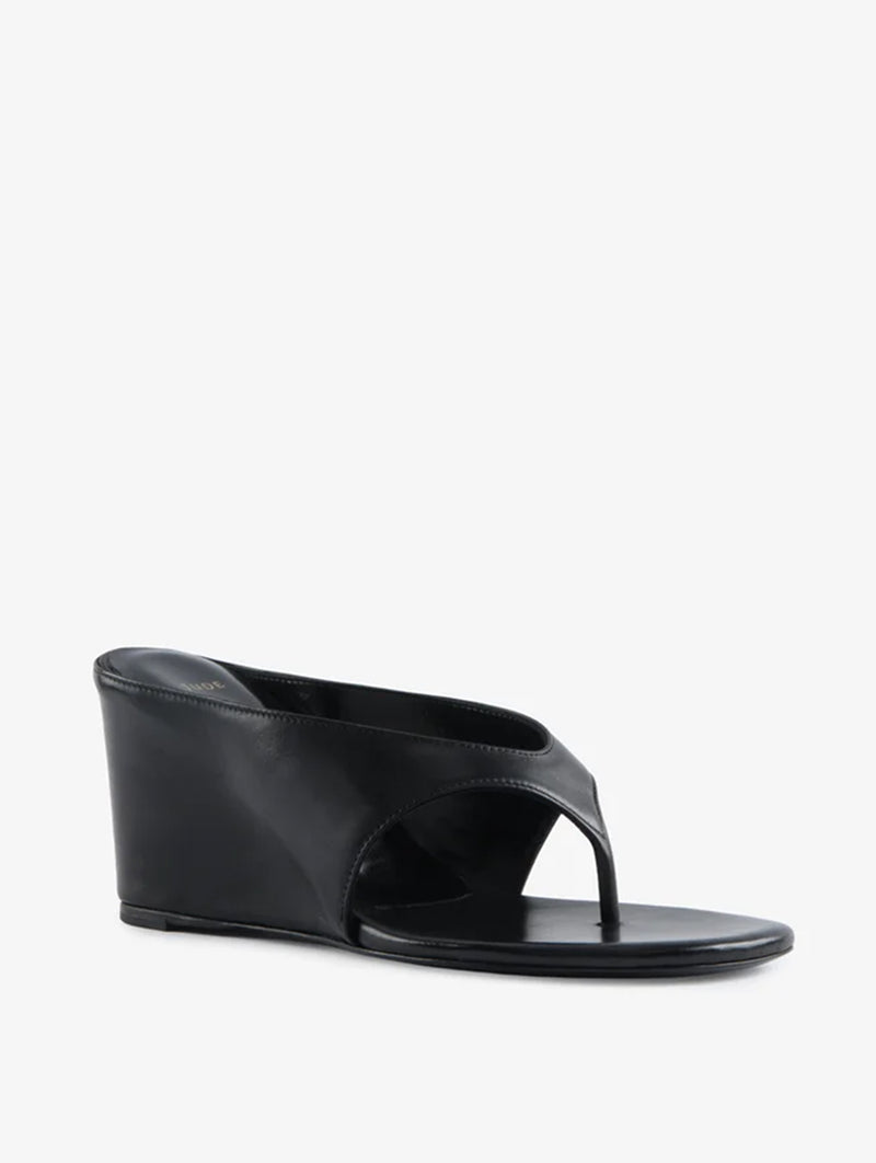 Yaga Wedge Sandal in Black