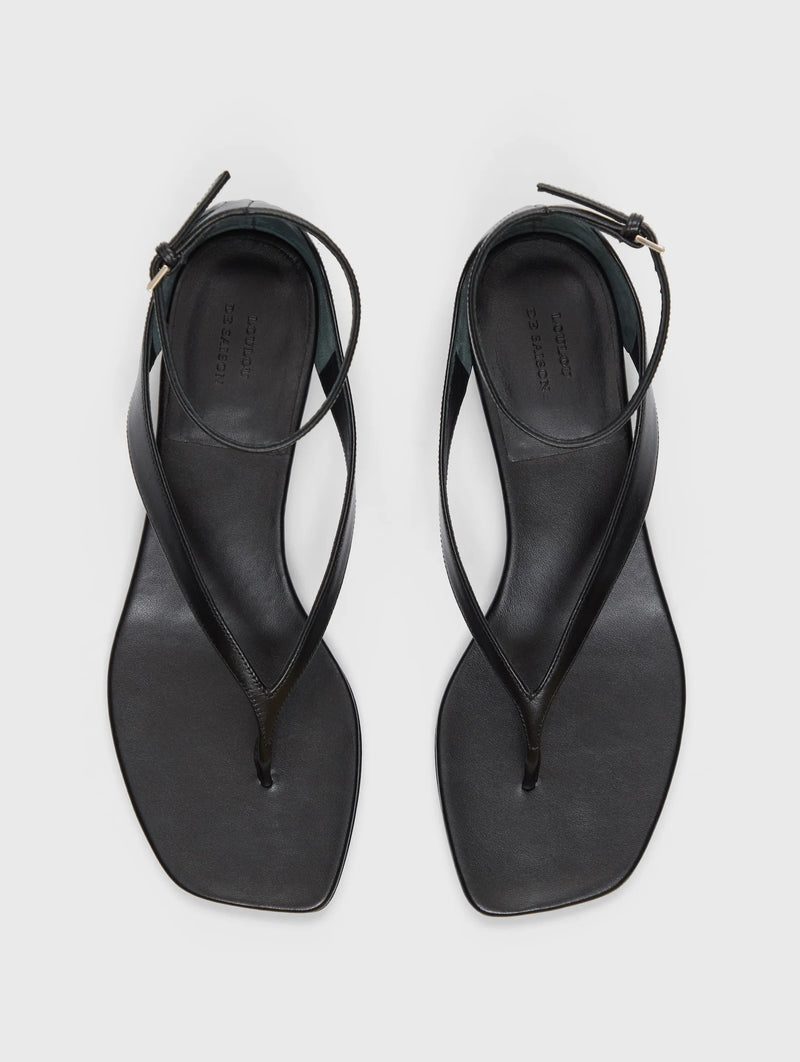 Zio Mini Wedge Sandals in Black
