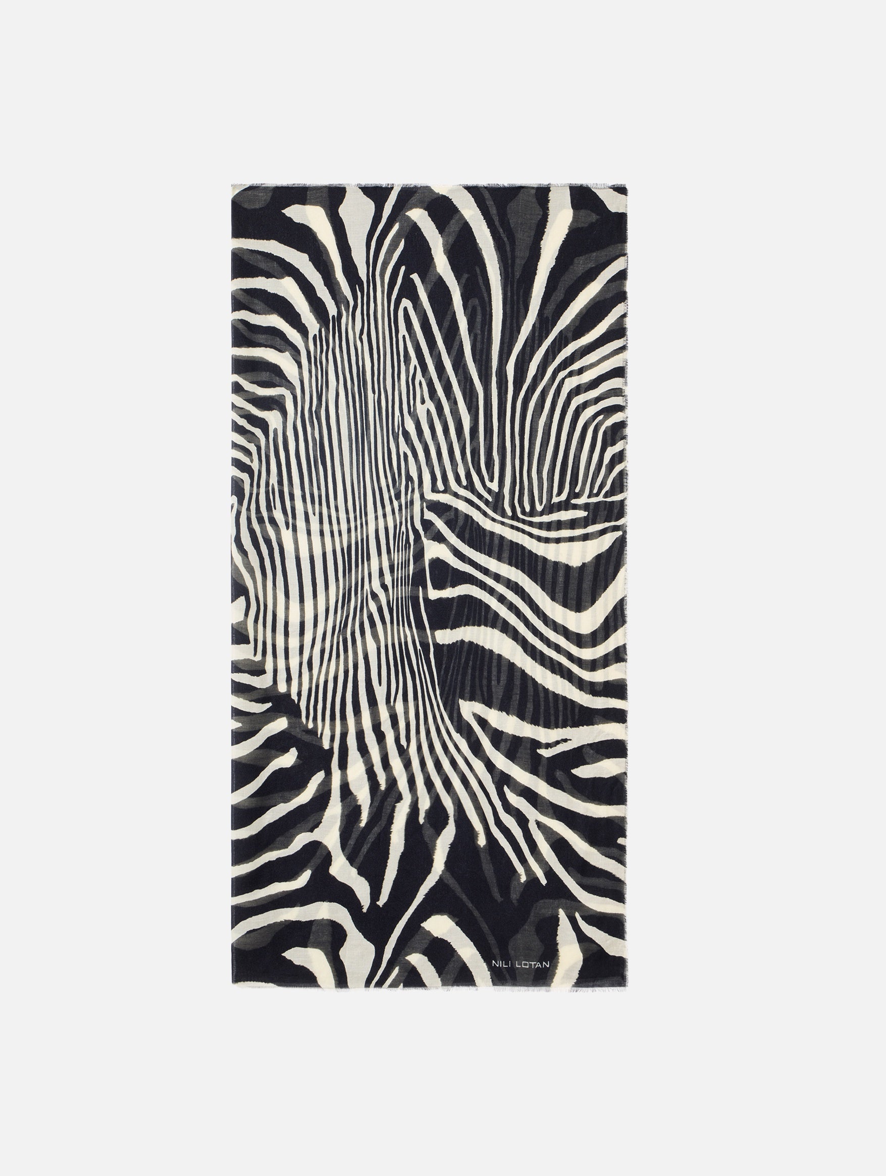 Zebra Cashmere Scarf in Zebra Print