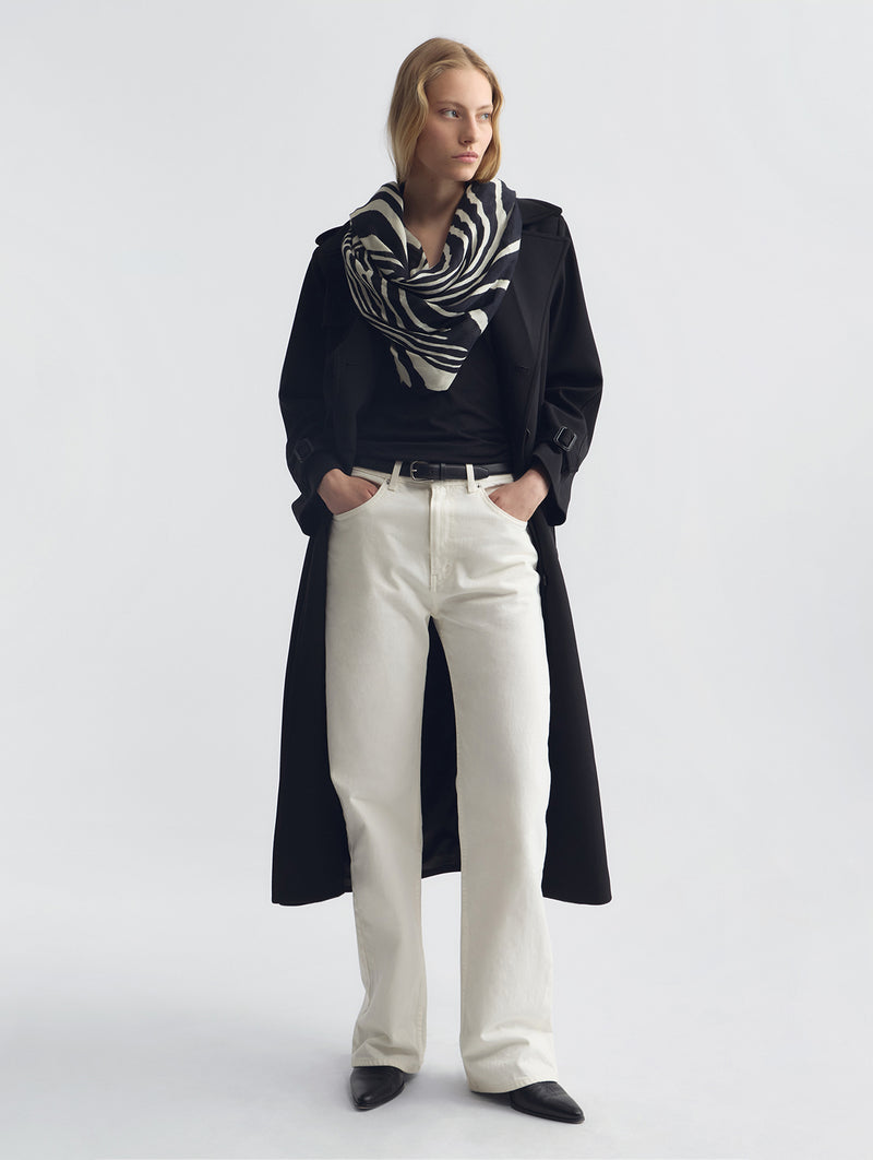 Zebra Cashmere Scarf in Zebra Print