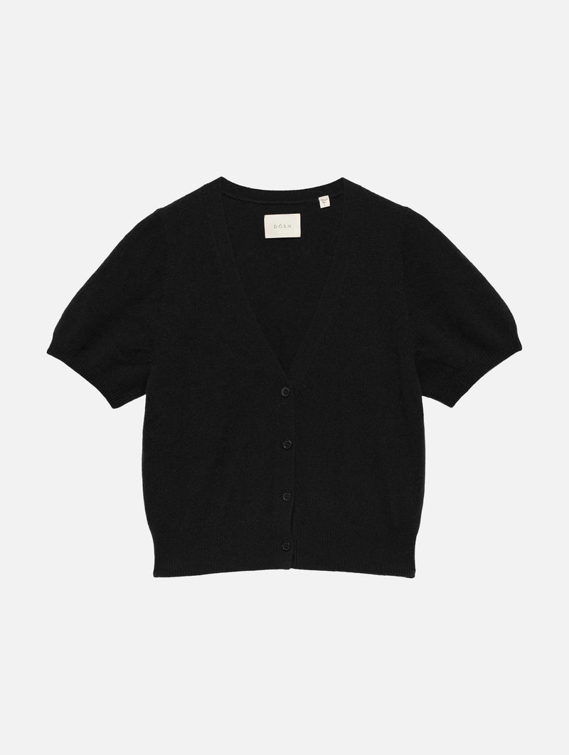 Arella Cashmere Cardigan in Black