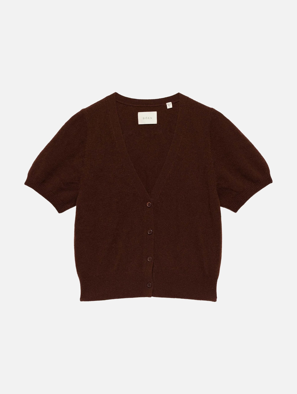 Arella Cashmere Cardigan in Dark Umber