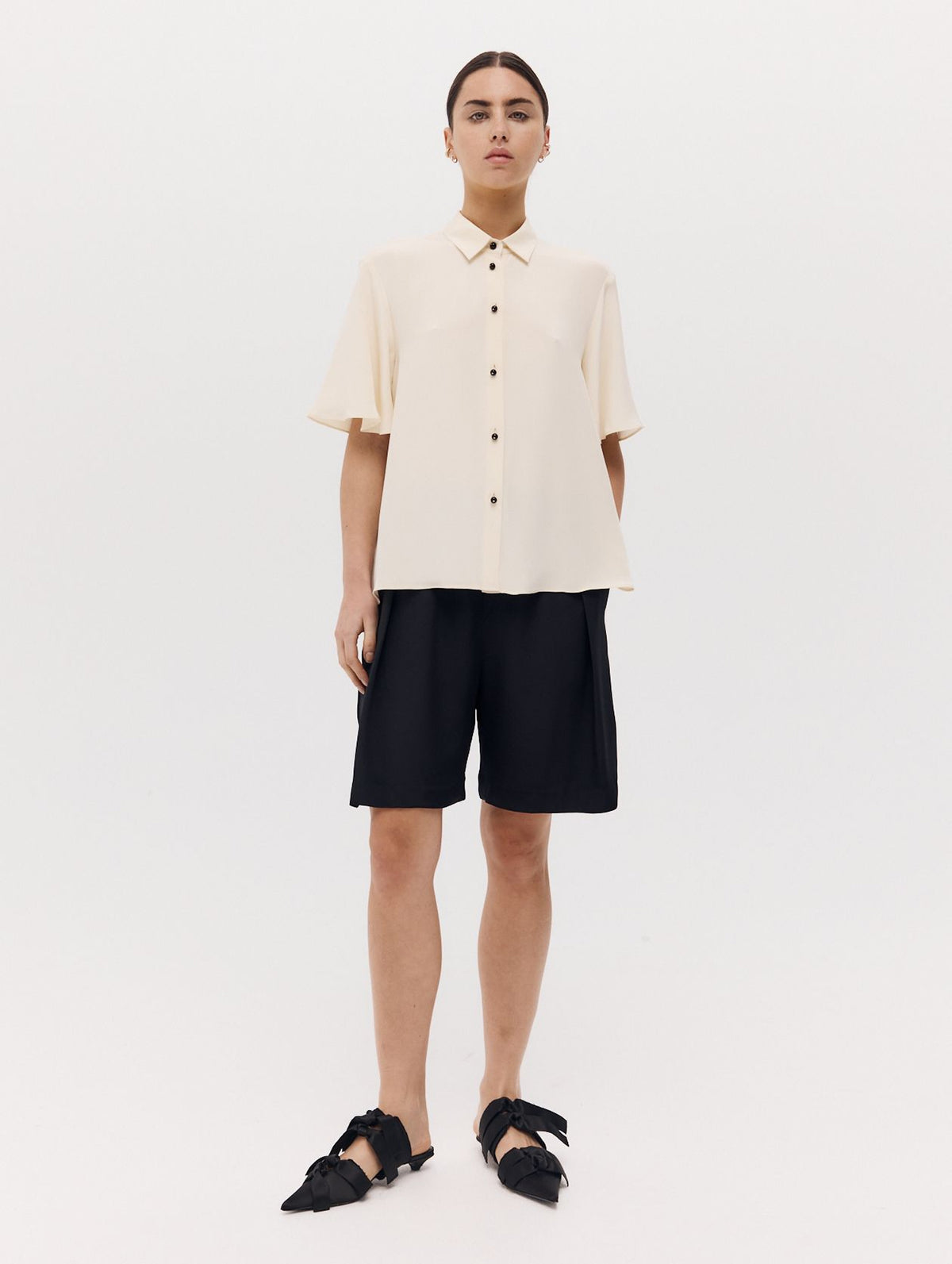 Bibi Shirt in Ivory SIlk