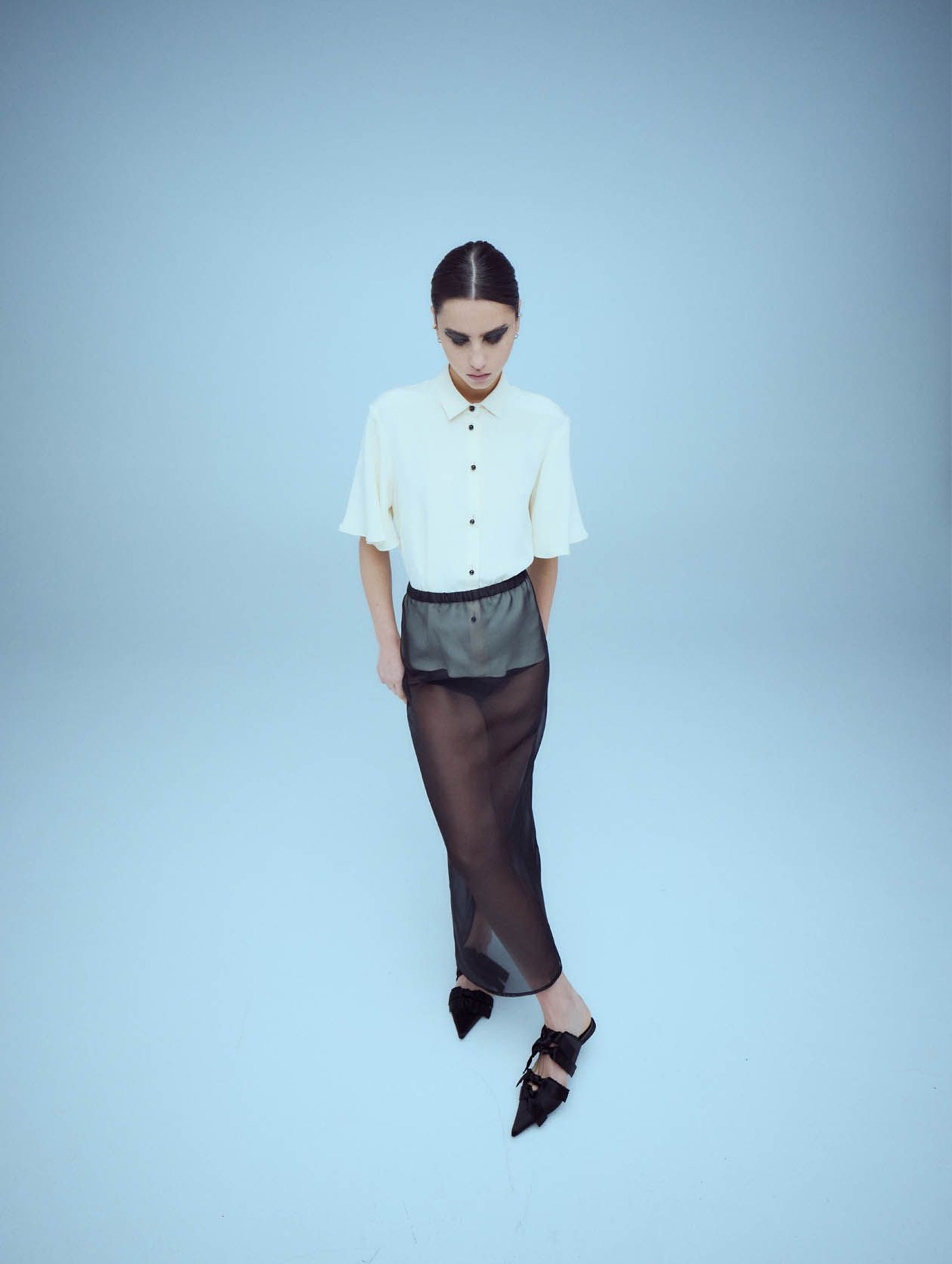 Bibi Shirt in Ivory SIlk