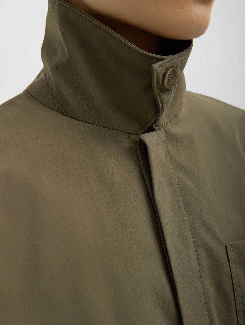 Tech Suiting Anorak Bomber in Dark Hazelnut