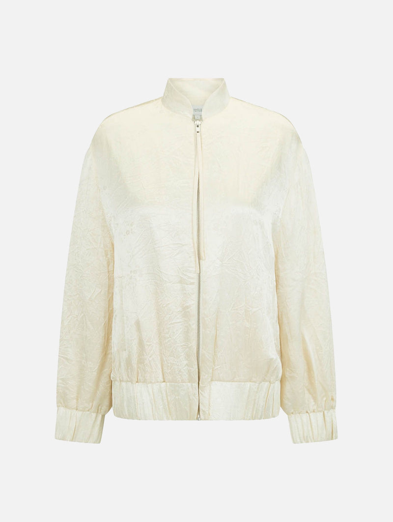 Bram Jacket in Ivory Jacquard Satin