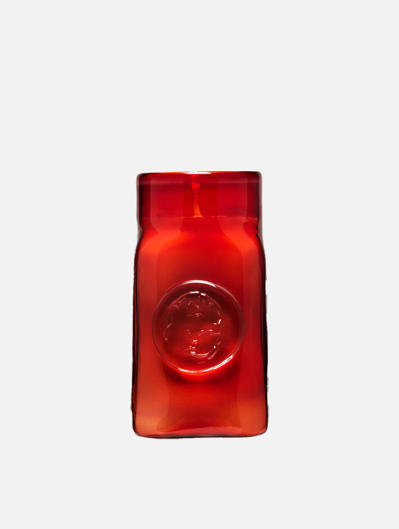 Cellar Feels Handblown Glass Candle in Mulled Red