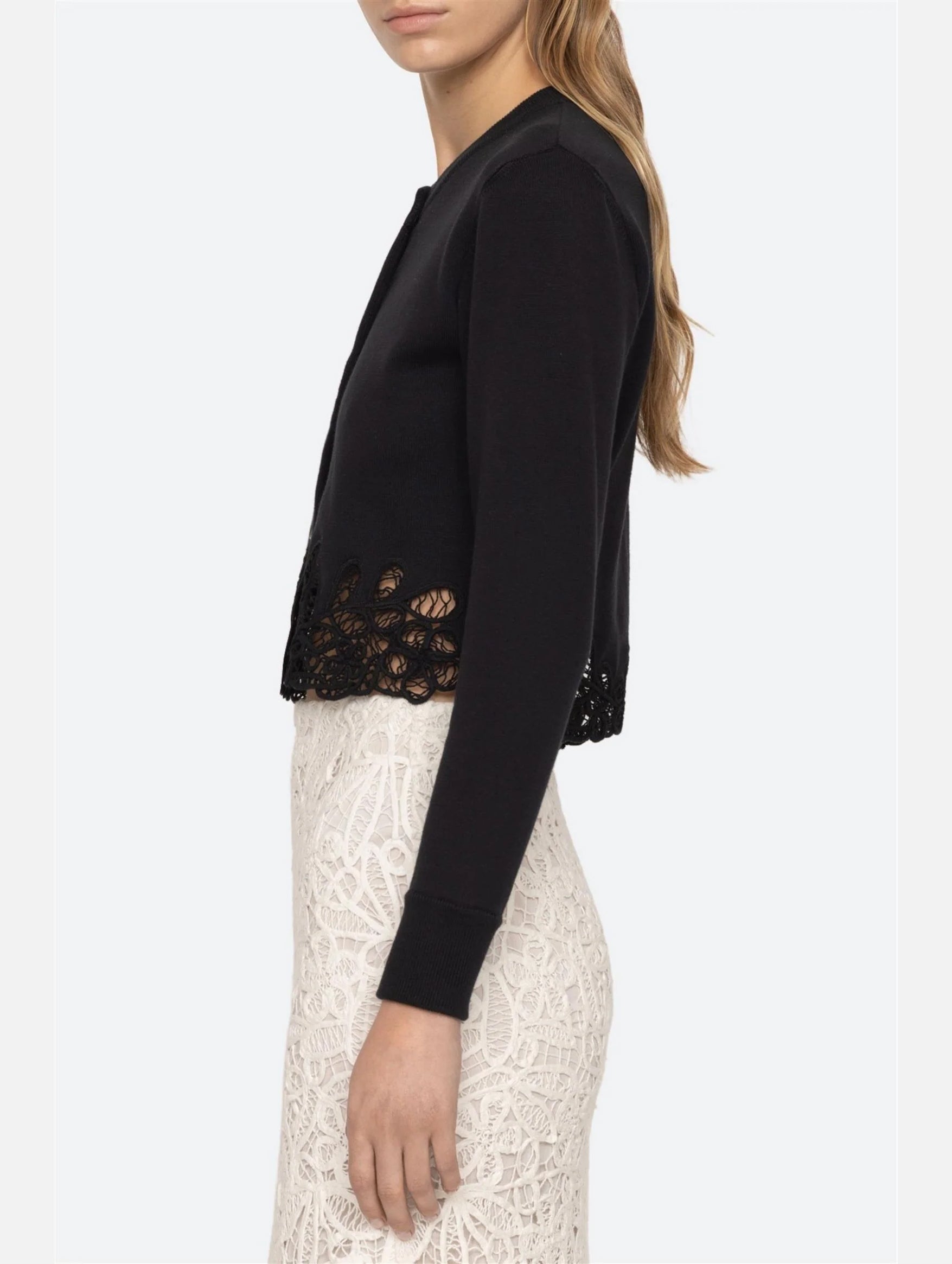 Iyla Soutache Cardigan in Black