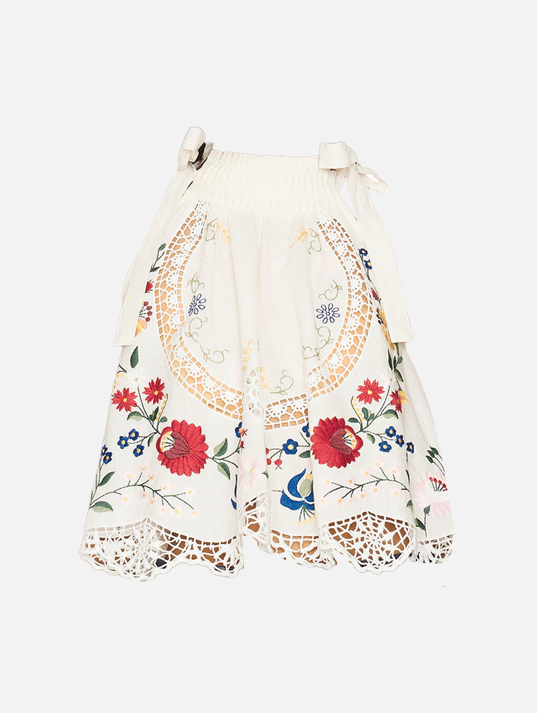 Celia Embroidery Halter Top in Cream