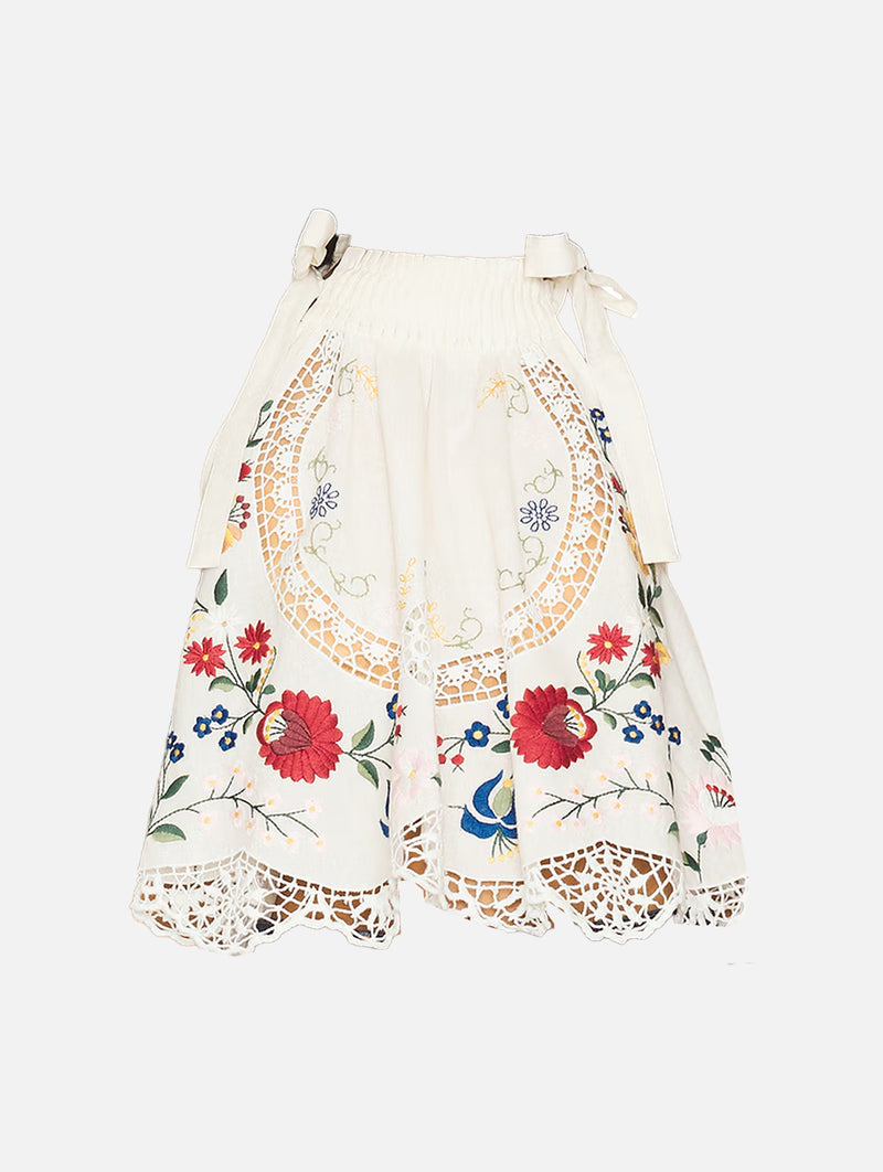 Celia Embroidery Halter Top in Cream