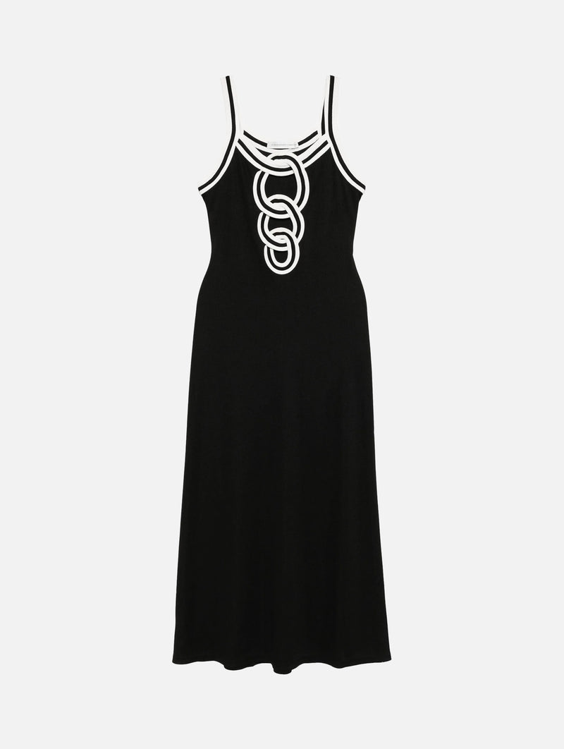 Multi Verner Linked Chain Dress In Black & White