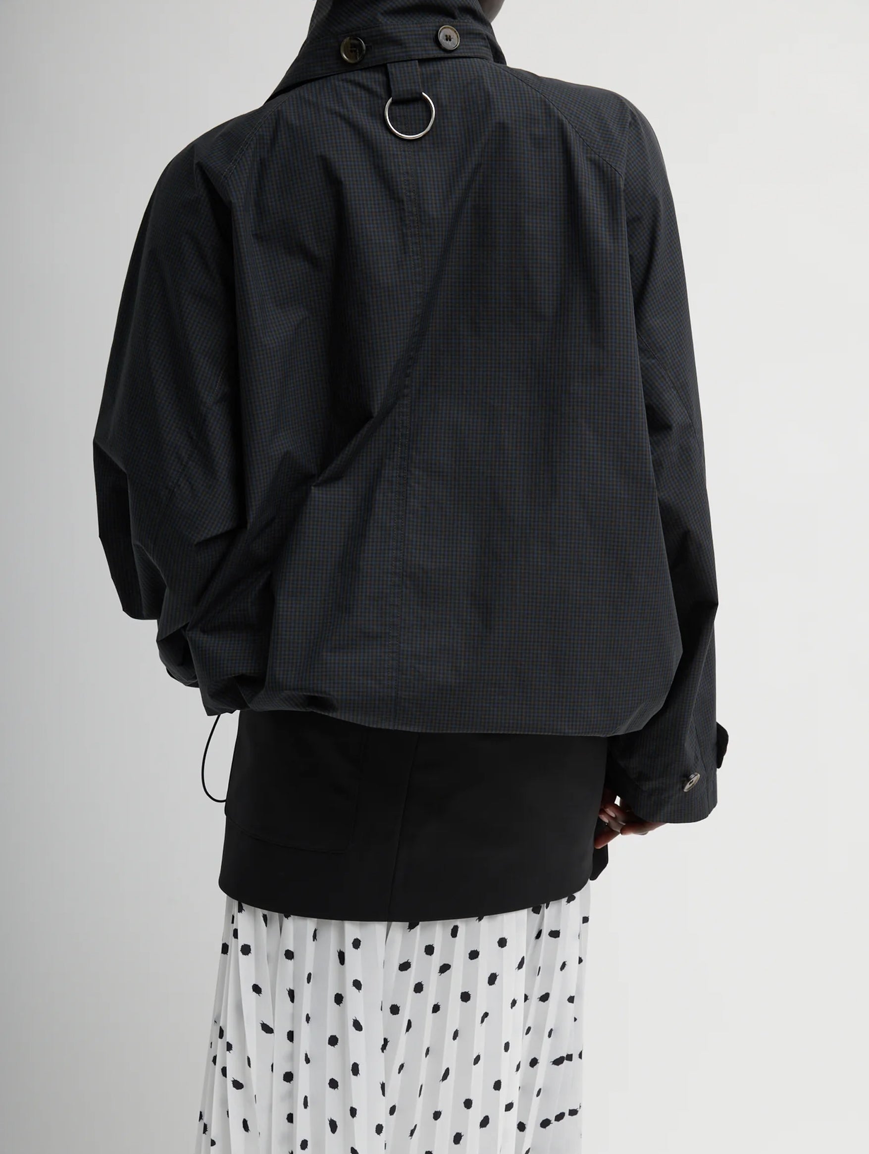 Charles Menswear Trench Anorak in Navy Multi