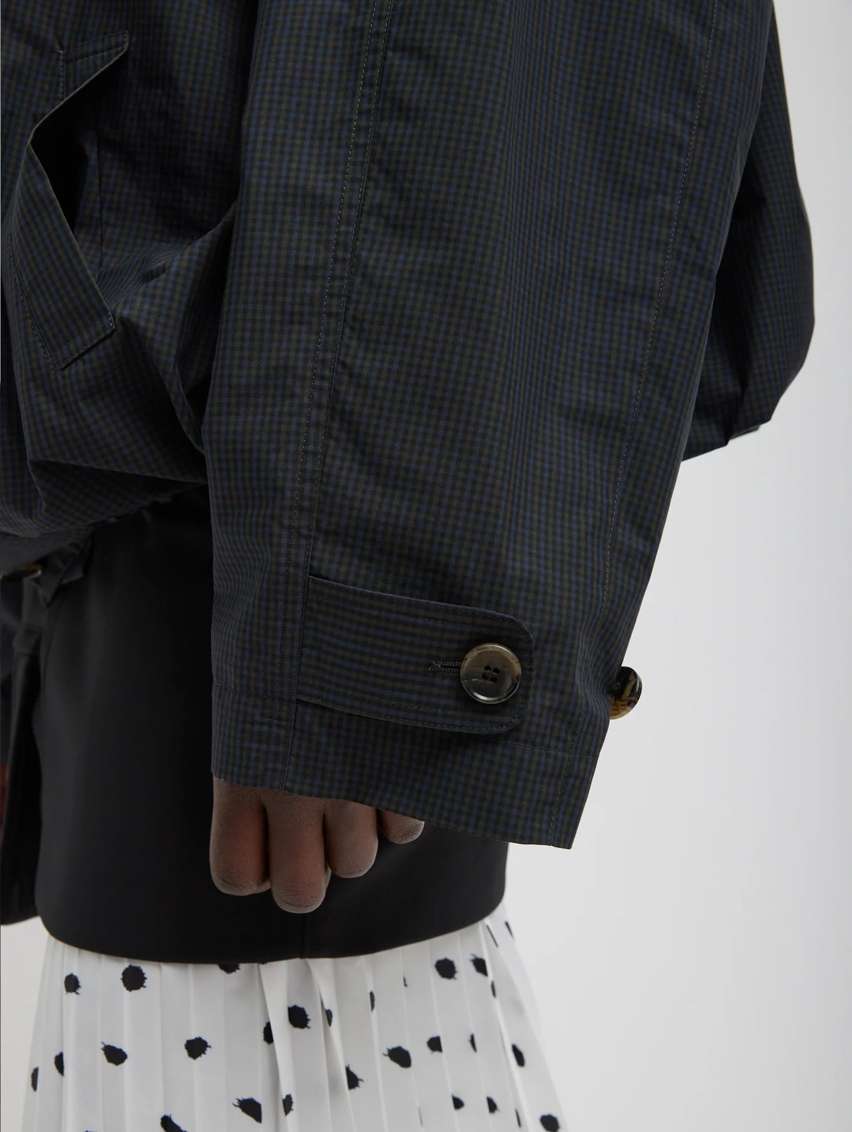 Charles Menswear Trench Anorak in Navy Multi