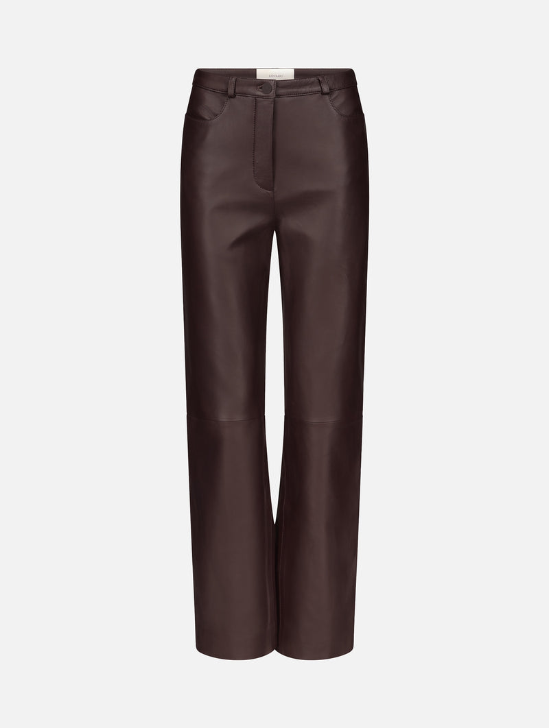 Cobe Leather Trousers in Brown