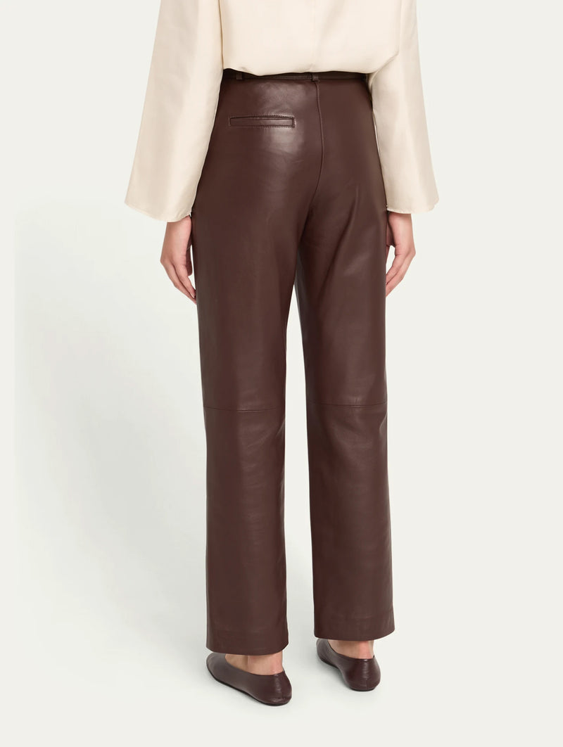 Cobe Leather Trousers in Brown