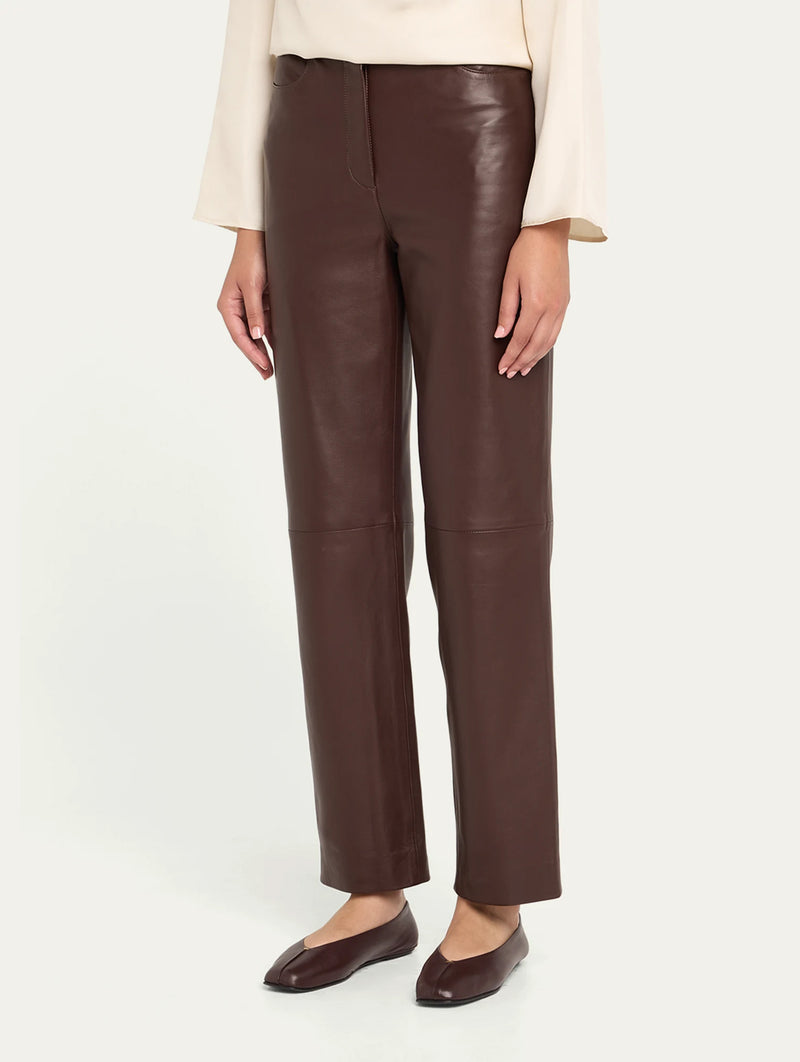 Cobe Leather Trousers in Brown