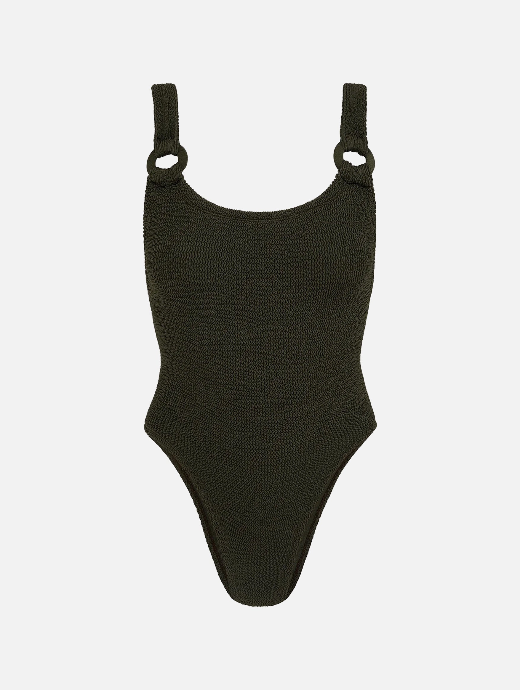 Domino Swimsuit in Metallic Khaki