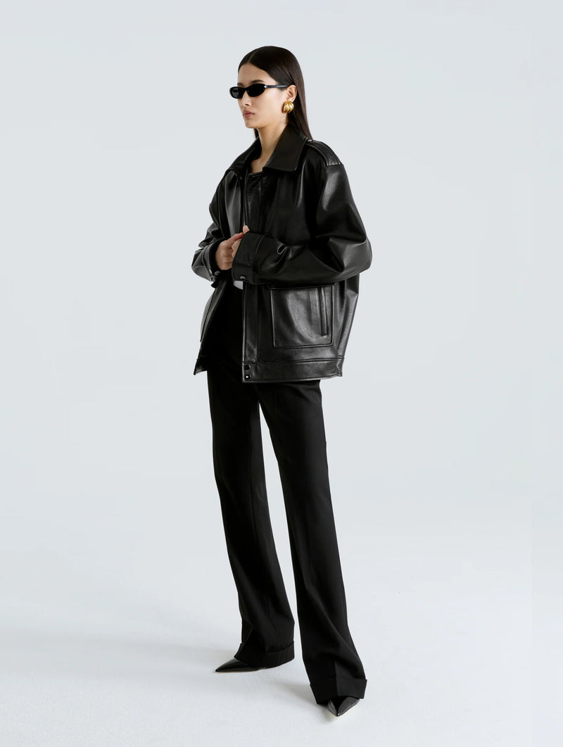 Drey Leather Jacket in Black