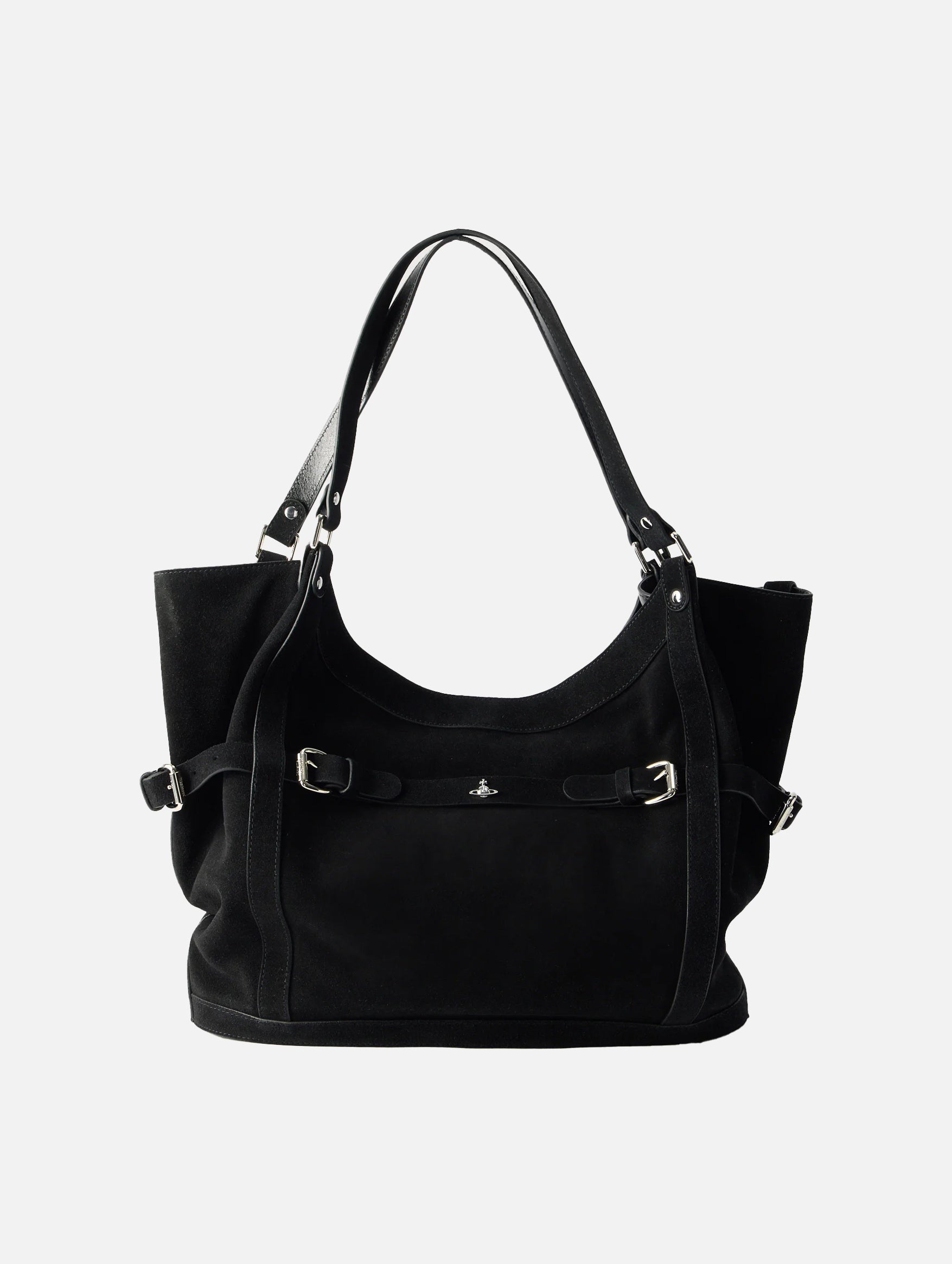 Frankie Large Shoulder Bag Leather in Black