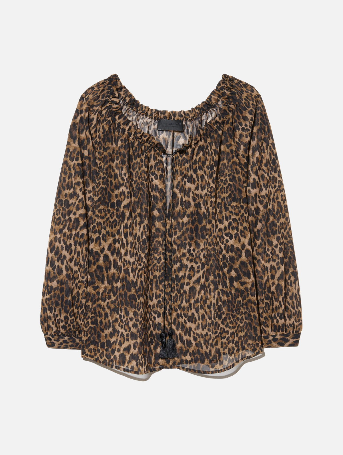 Carley Silk Blouse in Vintage Leopard