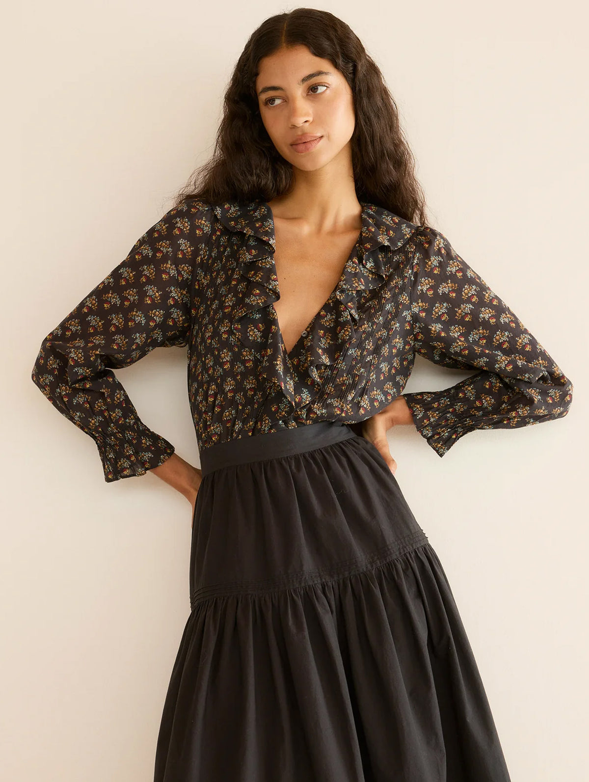 Hardy Top in Delphinium Floral