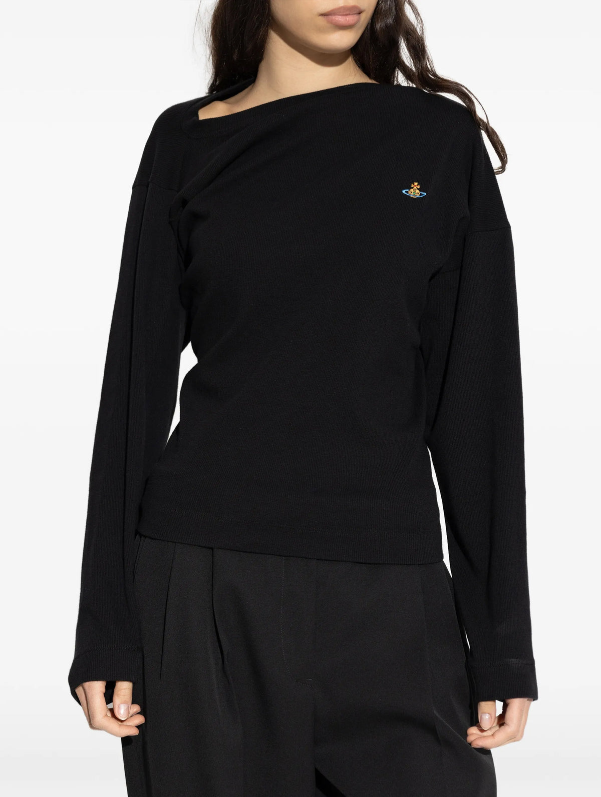 Long Sleeve Hebo Top in Black