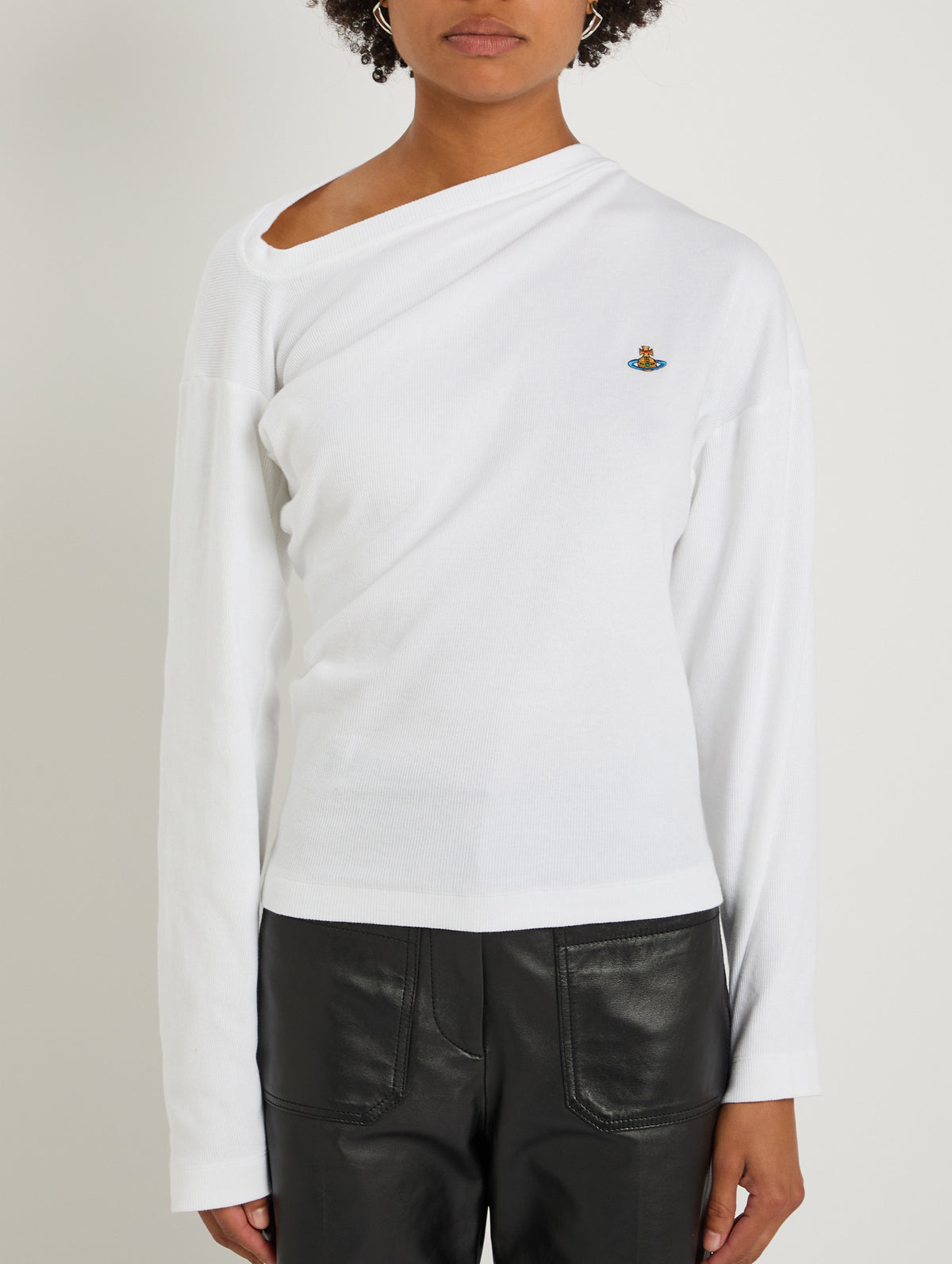 Long Sleeve Hebo Top in White