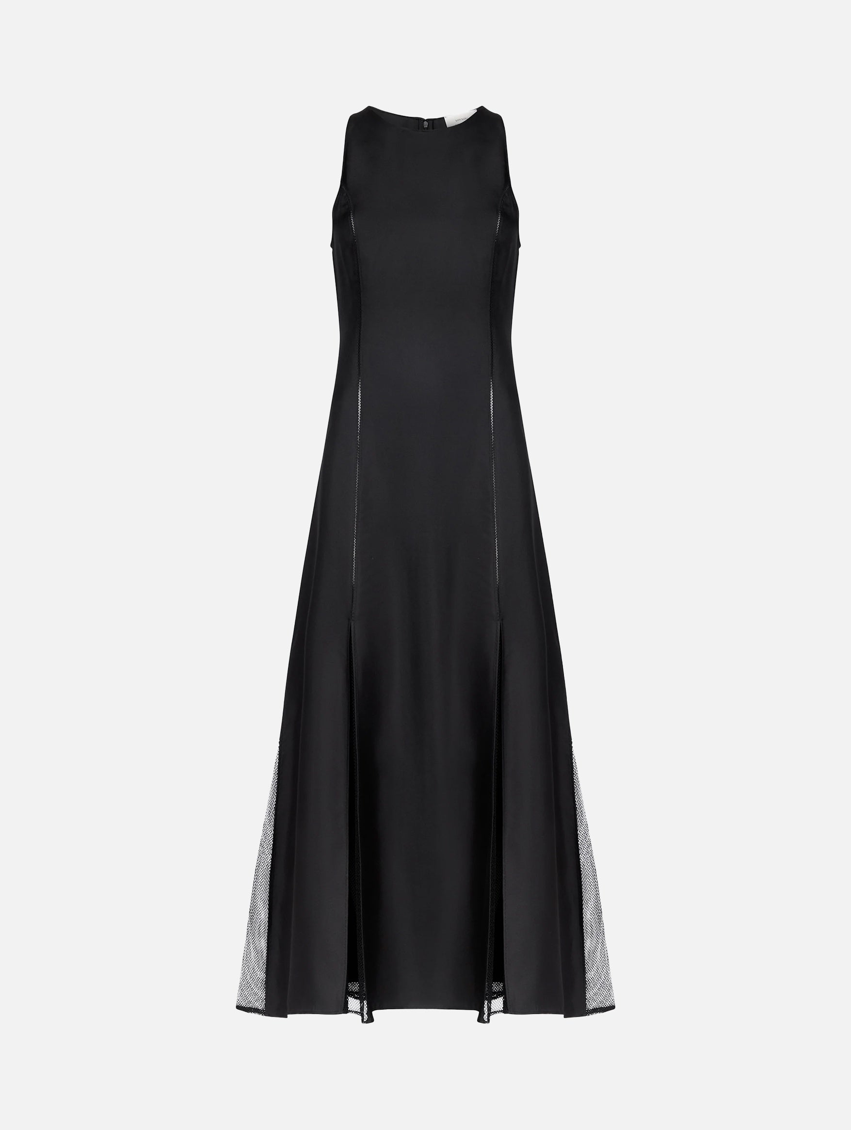 Iraka Silk Detailed Maxi Dress in Black