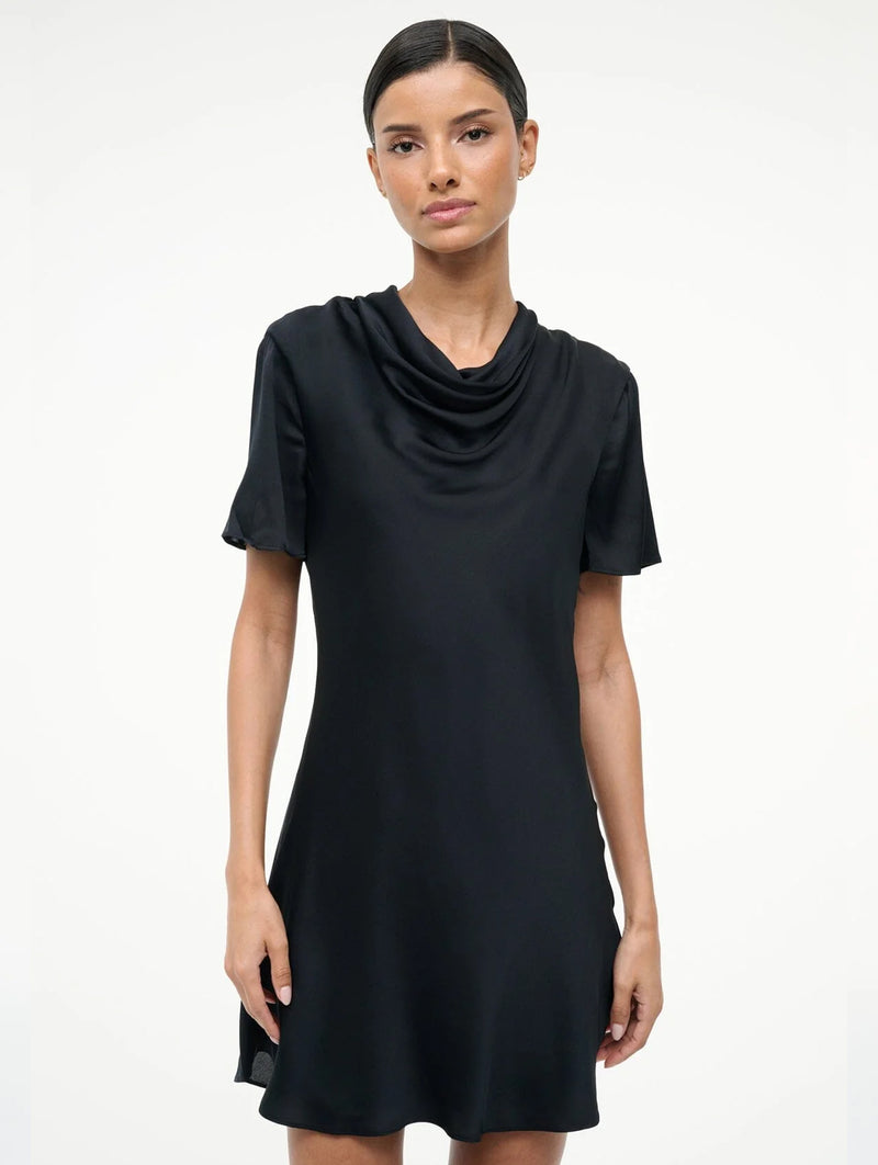 Iris Silk Dress in Black