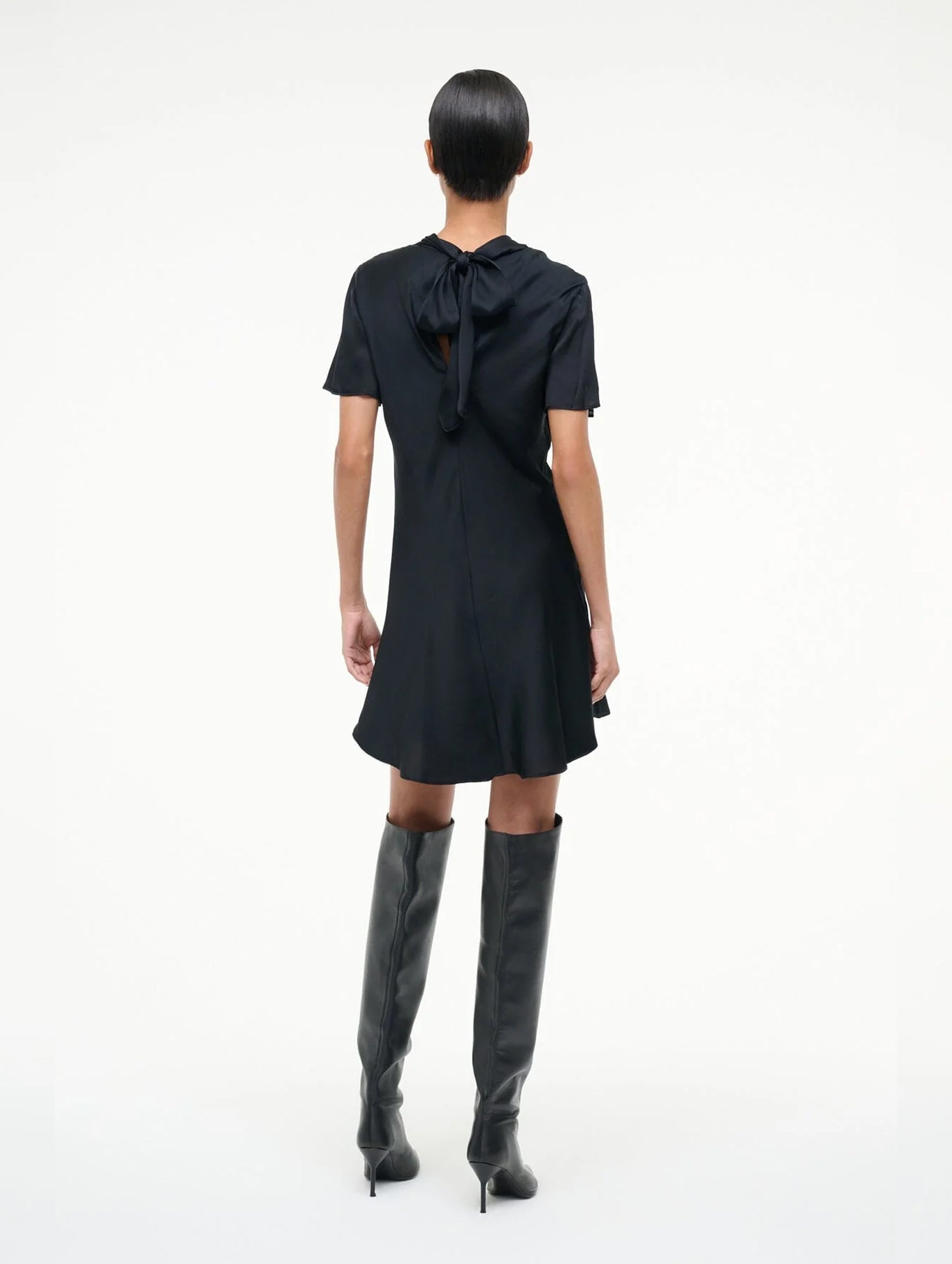 Iris Silk Dress in Black