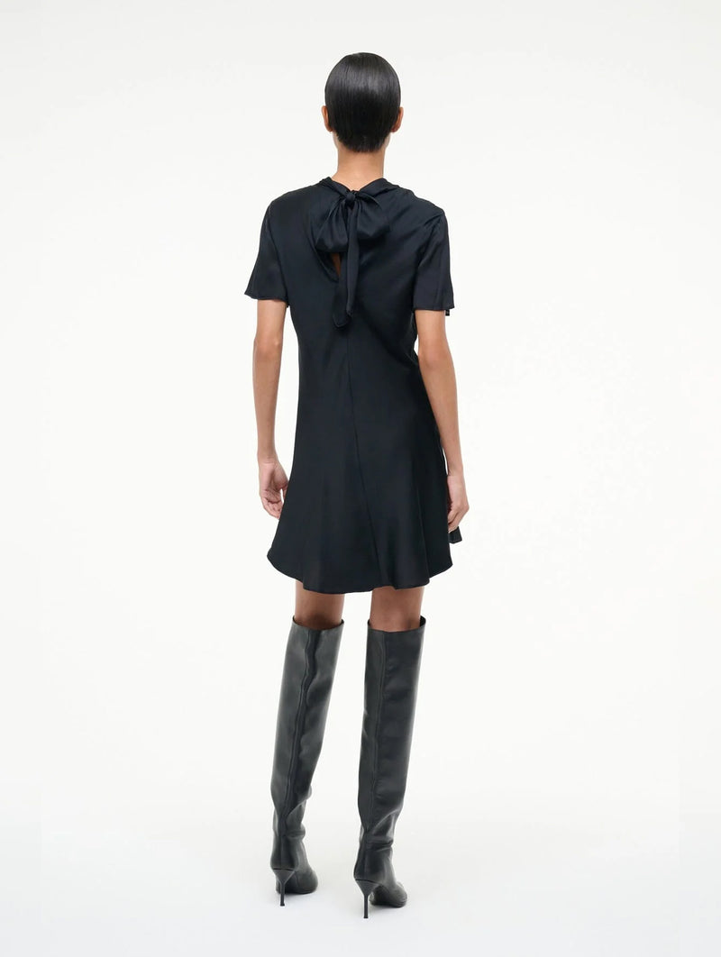 Iris Silk Dress in Black