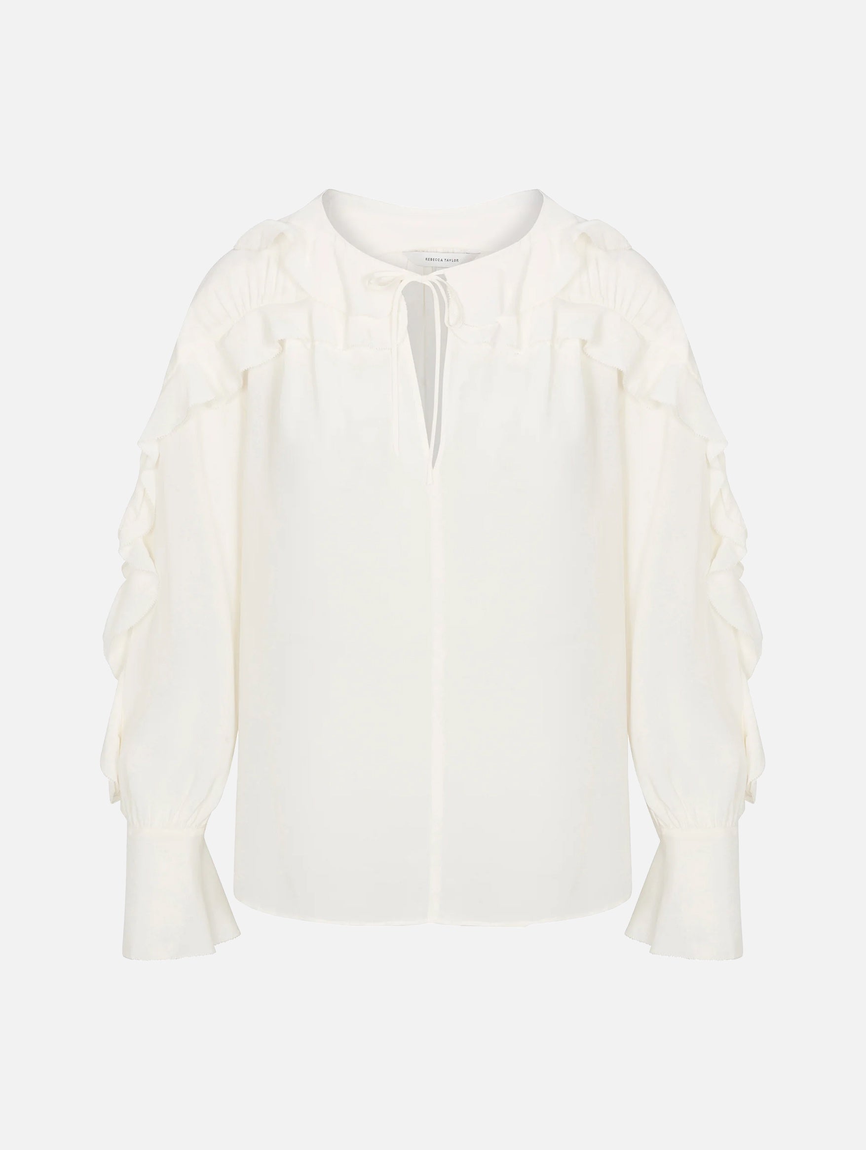 Lilith Ruffle Blouse in Ivory