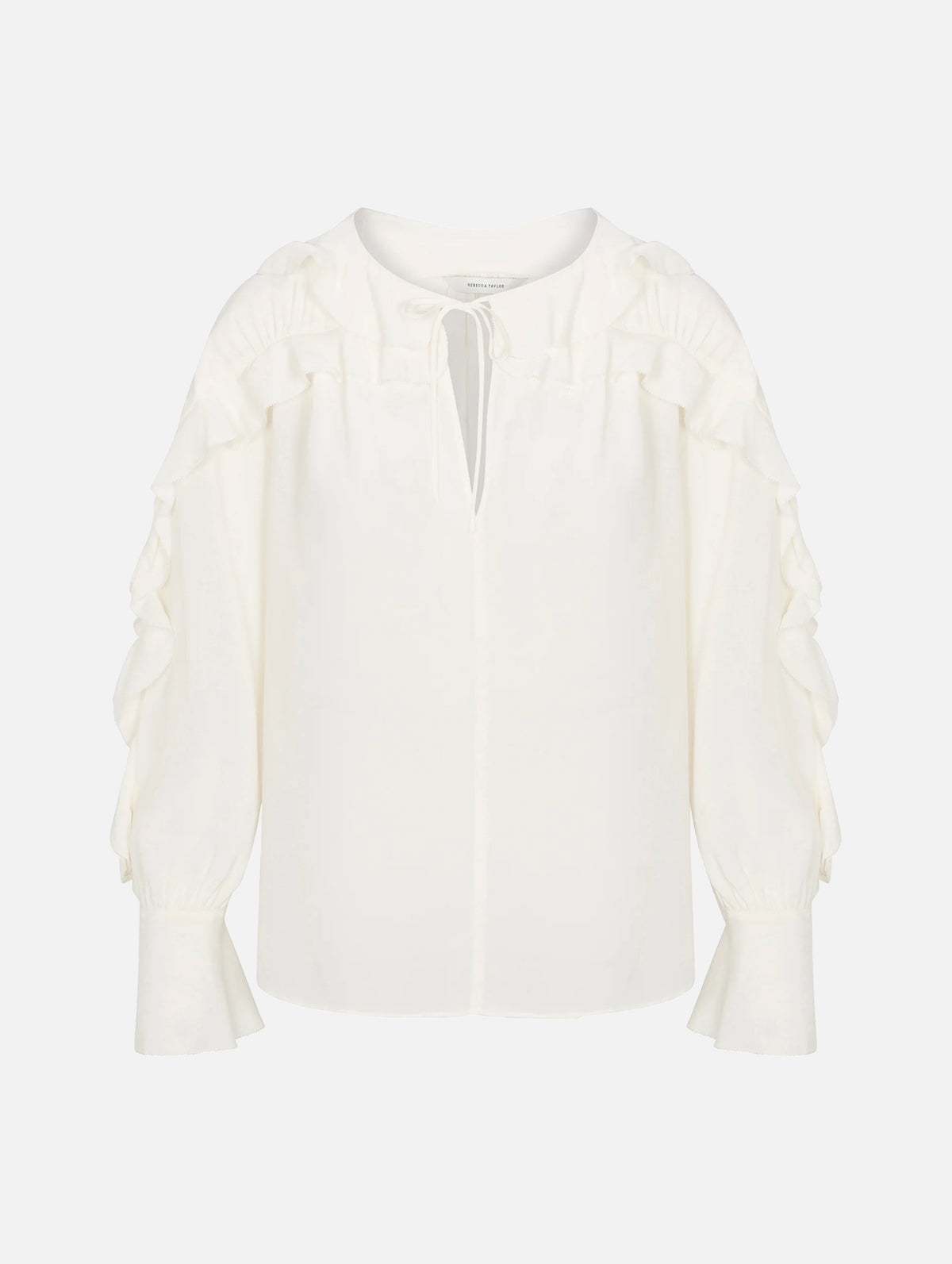 Lilith Ruffle Blouse in Ivory