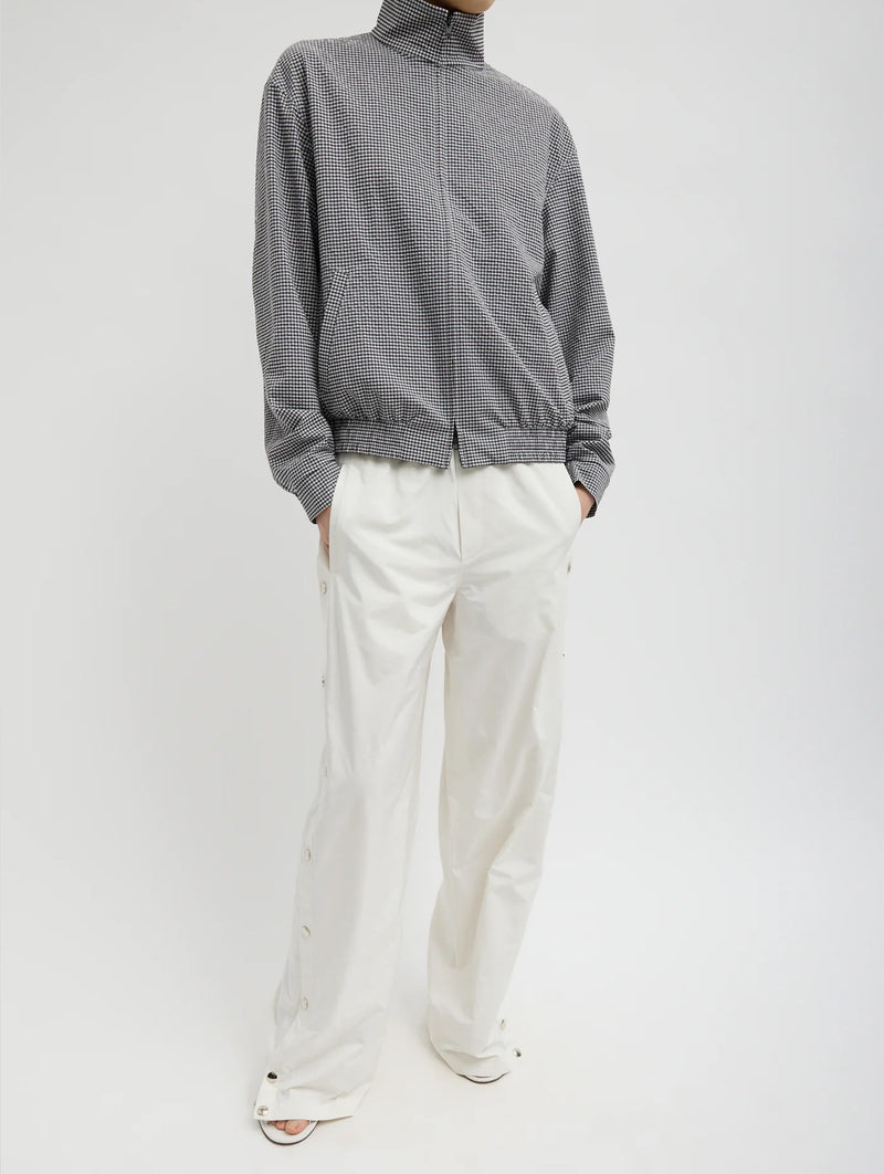 Nylon Snap Pull On Short Jogger in White