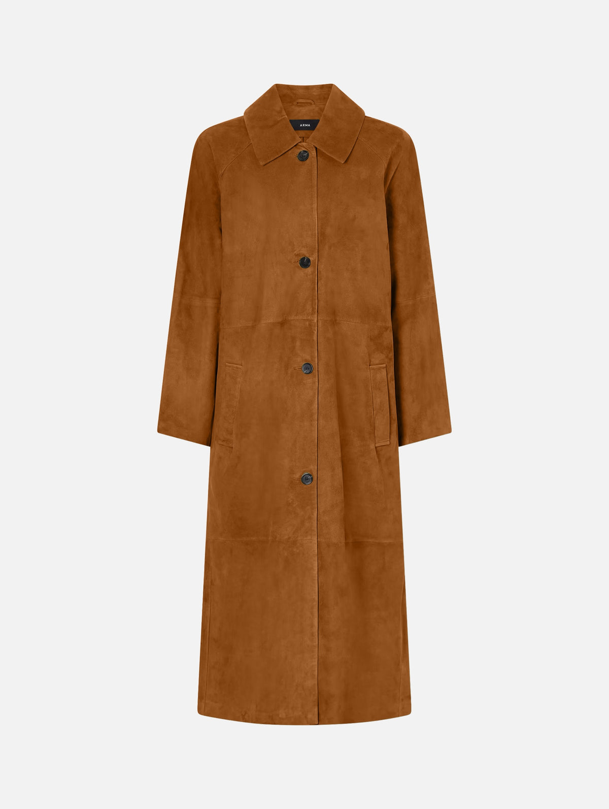 Judy Suede Coat in Saddle