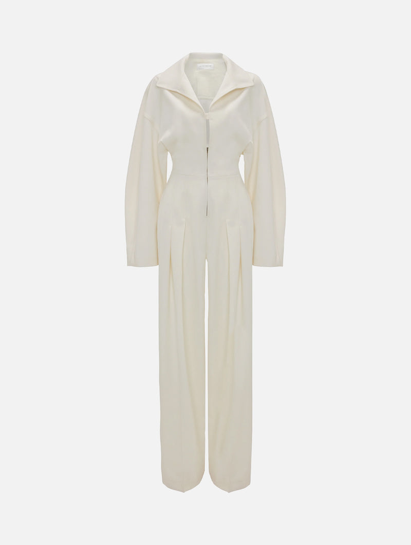 Tab Detail Jumpsuit in Ivory