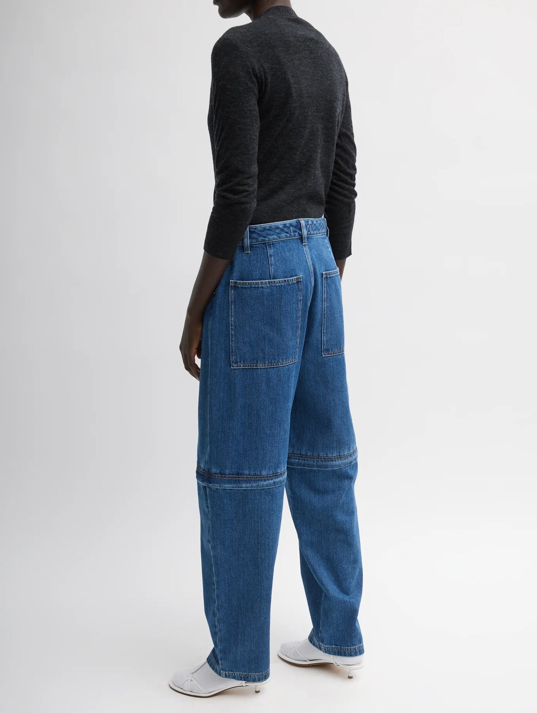 Lars Denim Regular Convertible Zip Jean in Classic Blue