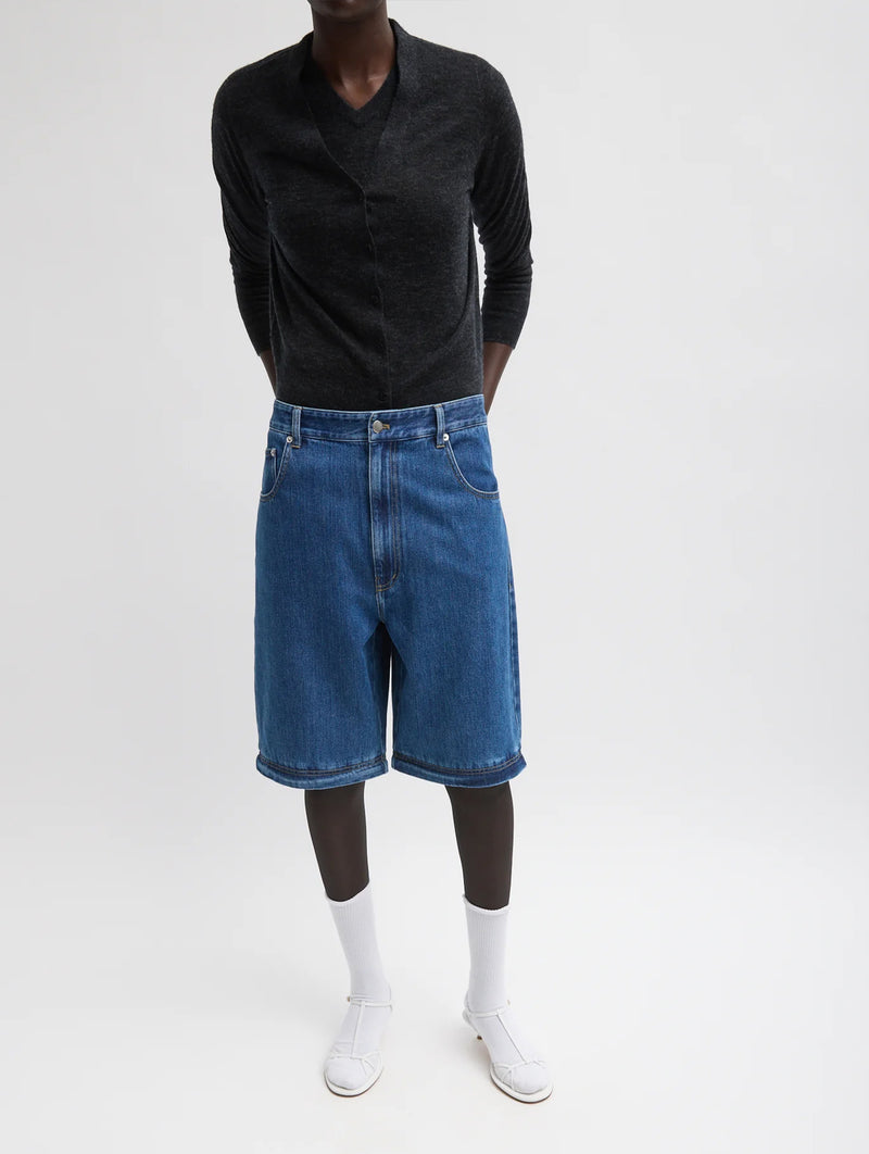 Lars Denim Regular Convertible Zip Jean in Classic Blue
