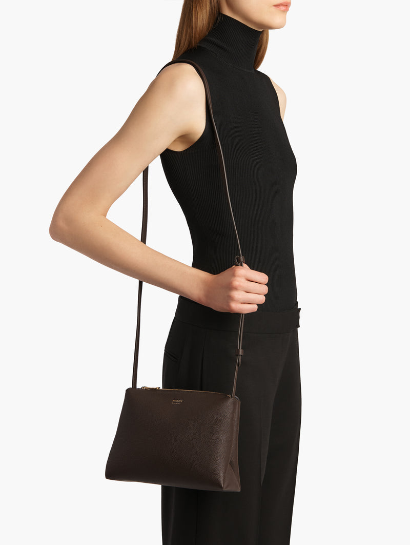 Lina Medium Crossbody Bag in Espresso