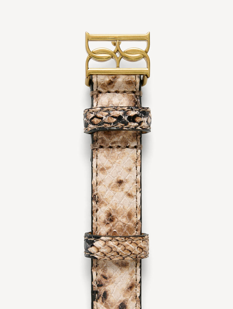 Marlos Leather Belt in Snake