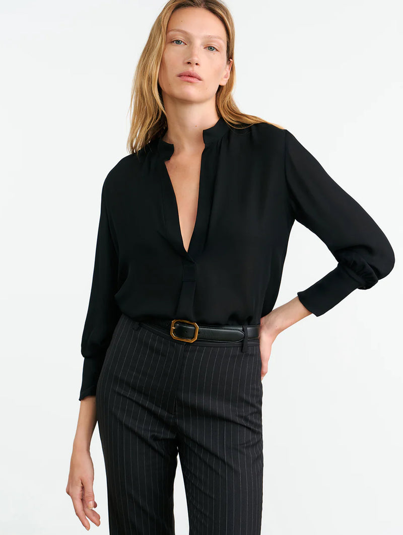 Montaine Silk Blouse in Black