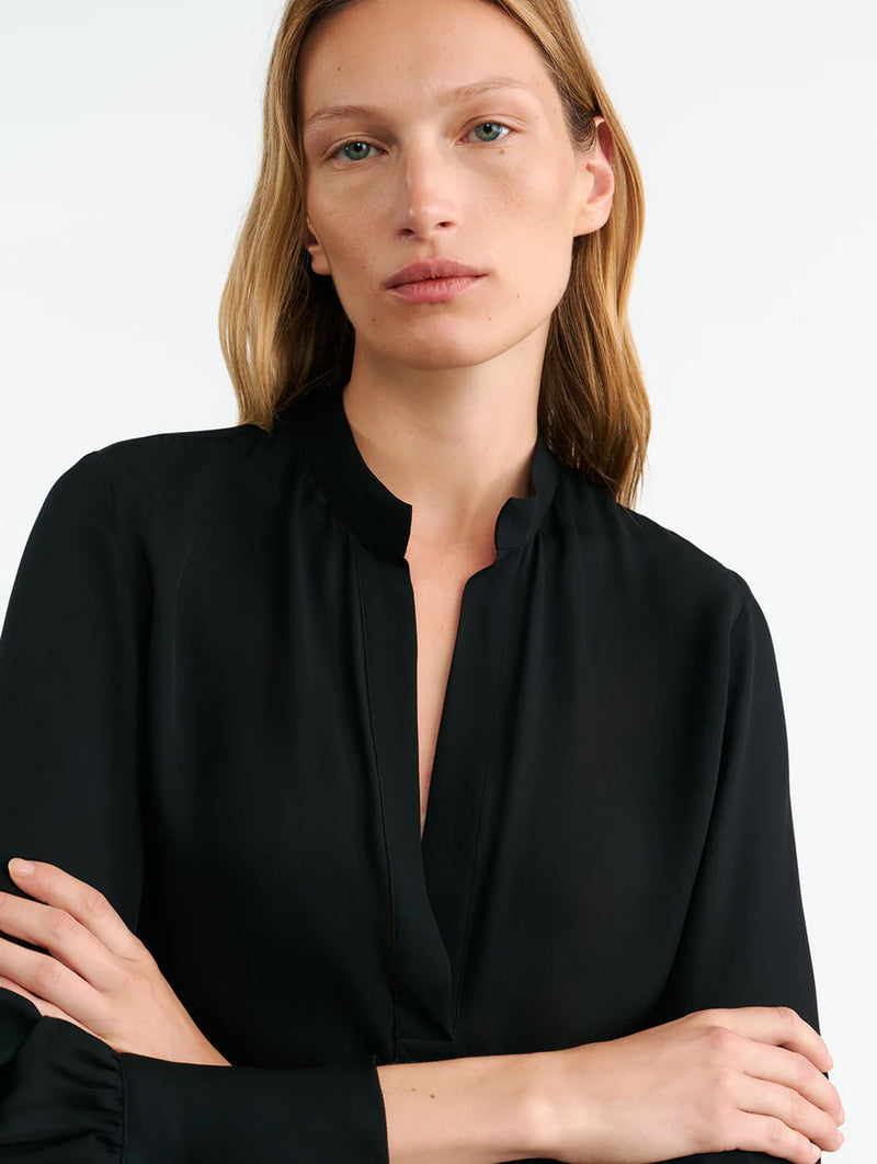 Montaine Silk Blouse in Black