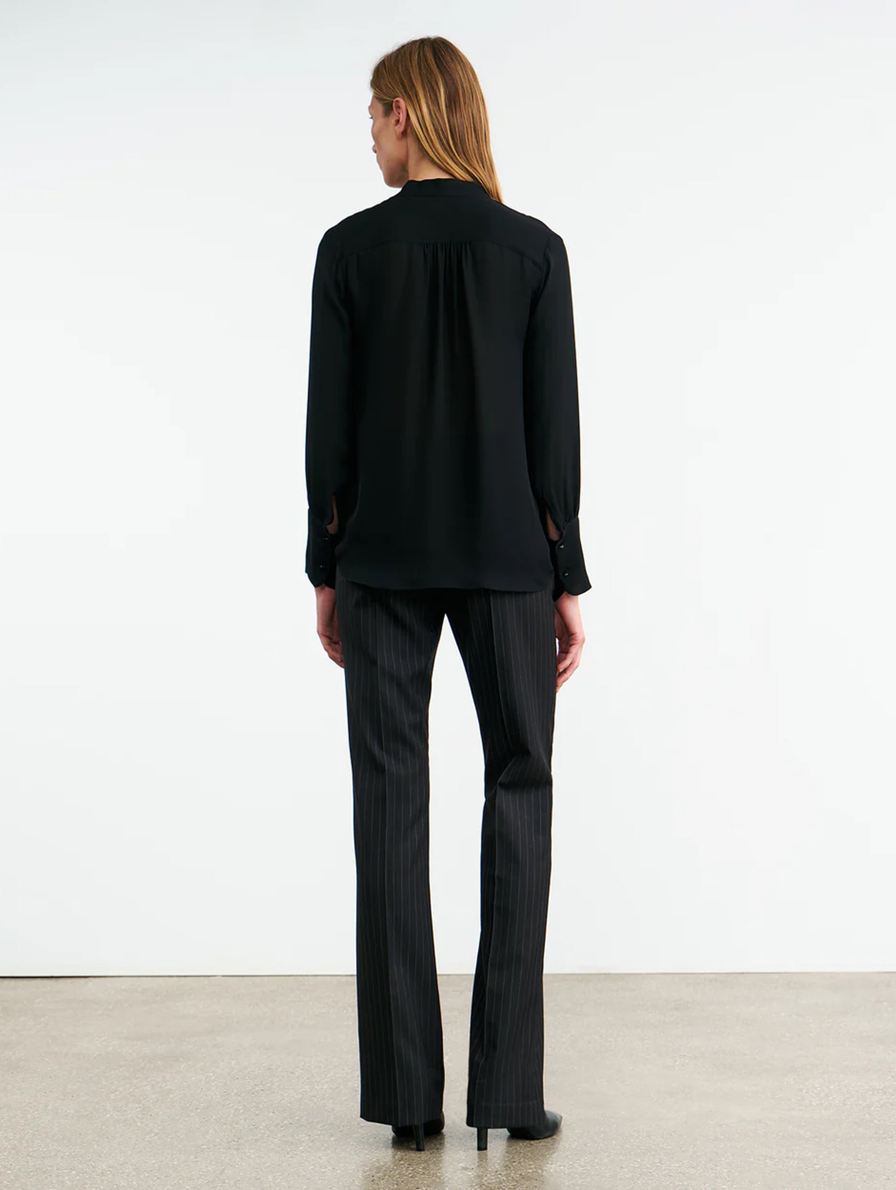 Montaine Silk Blouse in Black