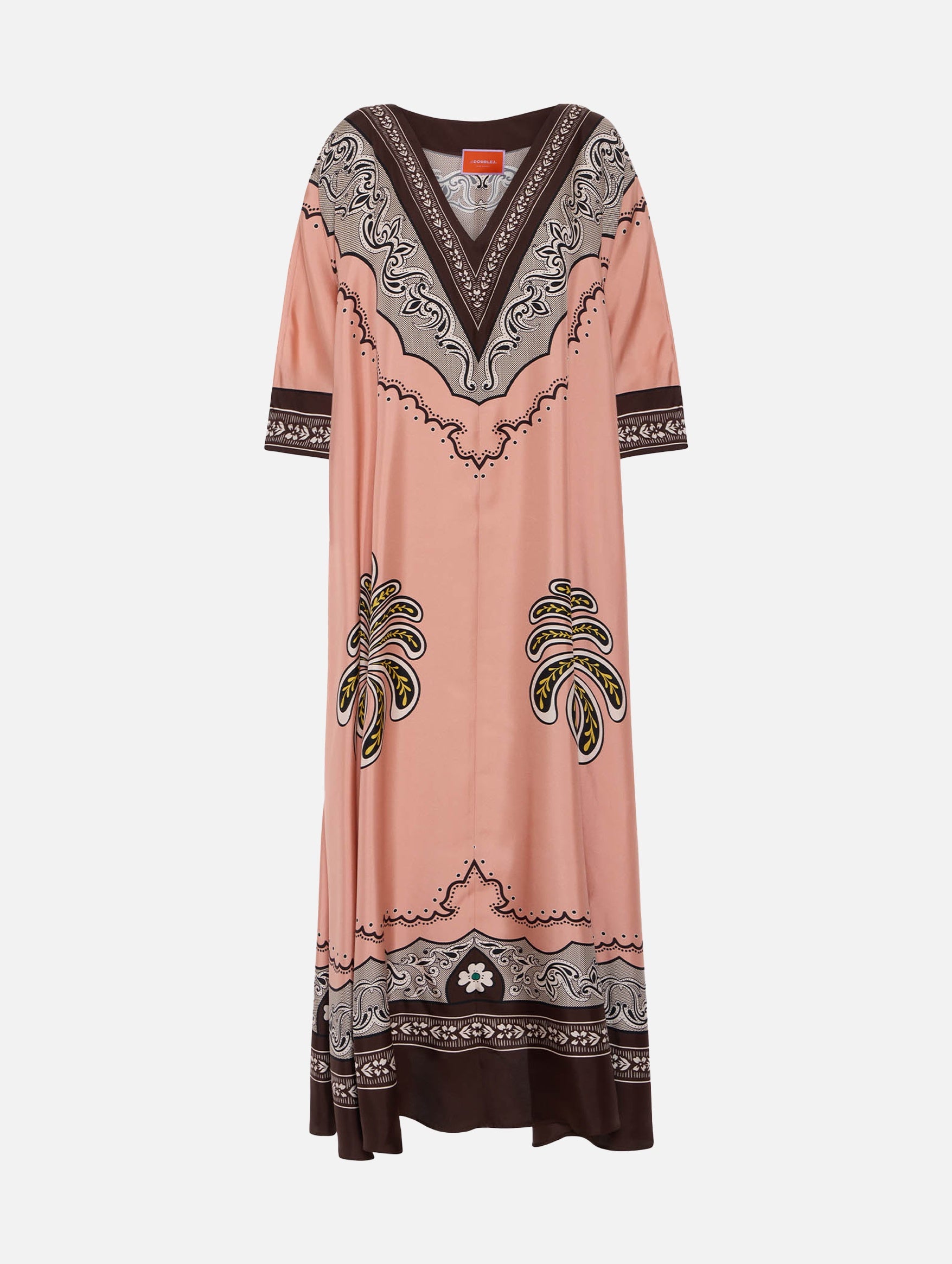 Muumuu Silk Dress In Mirage Placée Pink