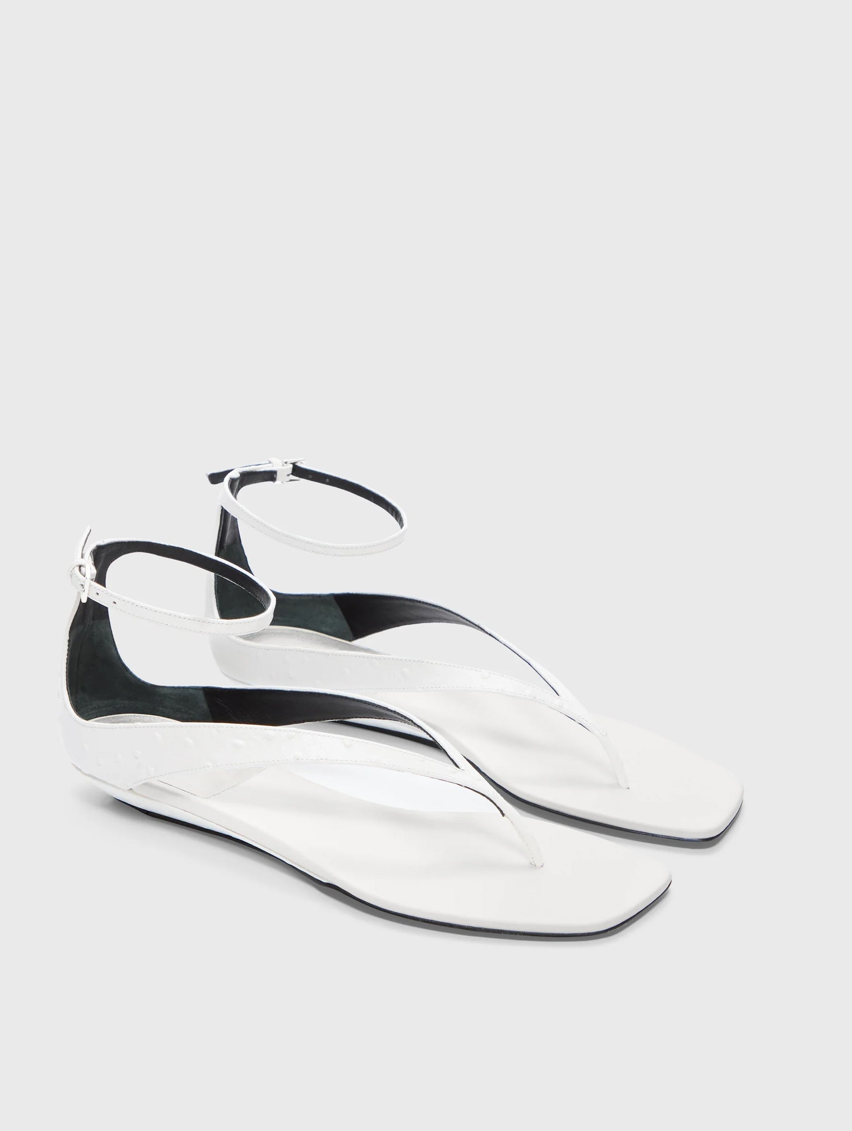 Niham Mini Wedge Sandals in White