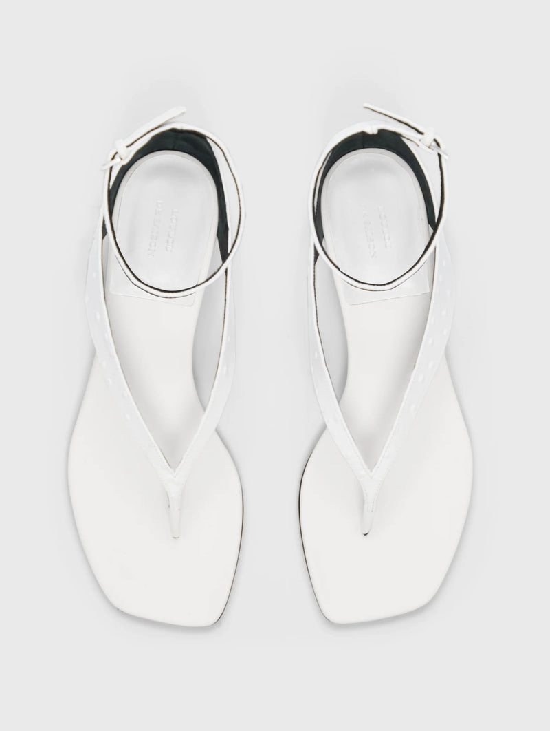 Niham Mini Wedge Sandals in White