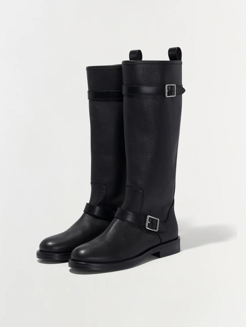Noah Leather Boot in Black