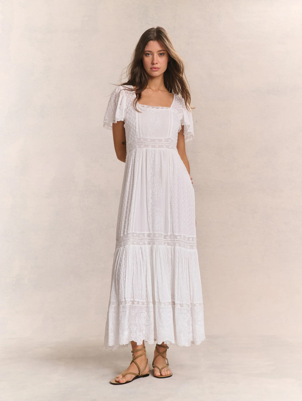 Norma Cotton Dress in White